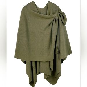 Olive Ruana Wrap With Strap